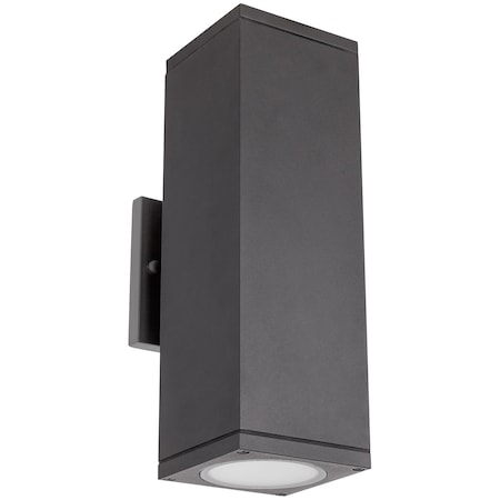 Sunlite LED 10-in. Up & Dwn Square Wall Sconce, 24W 100W Equiv, 1700 Lumns, 3000K-5000K, 100-277V, Matte Blk 88143-SU